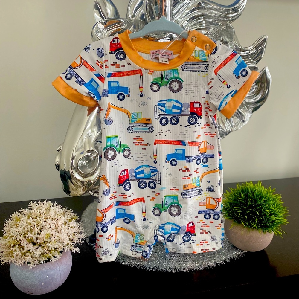 Clover cottage adorable boys romper multiple sizes